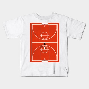 Shoot Hoops Street Basketball Court | Aerial Illustration Kids T-Shirt